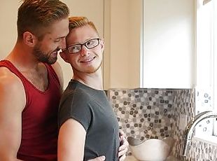 Step Dad Wesley Woods Seduces His Ginger Teen Son To Join Him In The Shower