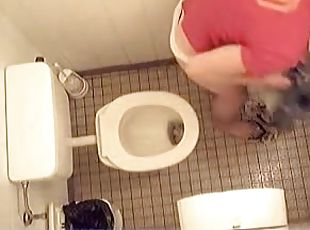 Voyeur Naked Woman on Toilet