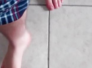 Boy Walks barefoot