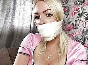 Penny Lee - Microfoam Tape Self Gag Bondage