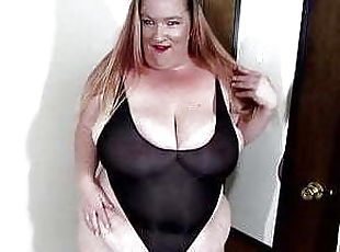 SSBBW big belly bikini model
