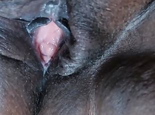 chatte-pussy, amateur, ébène, black, humide, virgin, clignotant