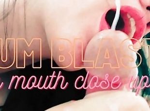 AMATEUR Milf BLOWJOB makes him have CUM BLAST in her Mouth POV