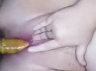 Bbw plays with herself while she gets fucked