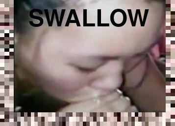 Filipina Coworker Swallow