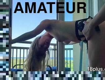 Long haired blonde slut gets drilled hard on vacation