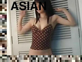 Sexy Asian Strips Down to Underwear for Photoshoot