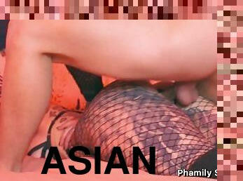 aasialainen, nännit, orgasmi, pillu-pussy, bdsm, kalaverkko, sidonta, dominointi, kiusaaminen