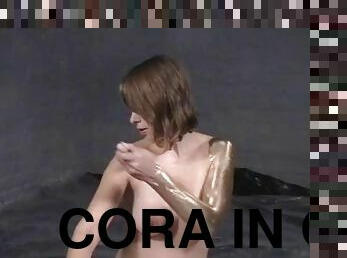 Cora in Gold Paint