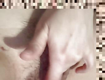 I touch my hairy pussy in front of my lover and filming to show my husband Cuckold