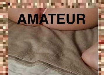 Teenie rubs her clit while watching pornos - amateur