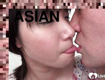 Asian cutie loves getting a warm creampie