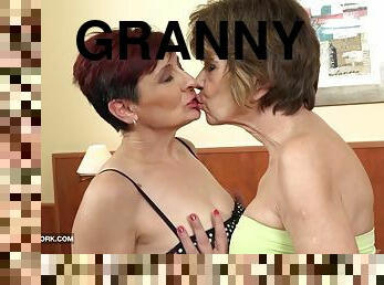 Granny interracial group sex hardcore fuck with anal