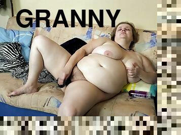 High old woman and granny with big boobs