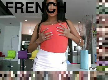 French bitch anissa kate has her juicy natural jugs worshipped