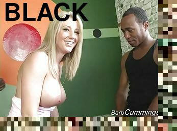 Barb Cummings gets fucked hard by black studs Ace and Jon Jon