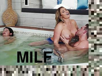 gros-nichons, milf, pornstar, piscine, 3d