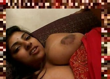 Indian Cutie With Big Natural Melons Gags On A Large Cock