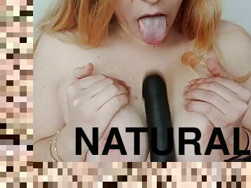 isot-tissit, orgasmi, amatööri, käsihomma, pari, pov, blondi, luonnollinen, fantasia, dildo