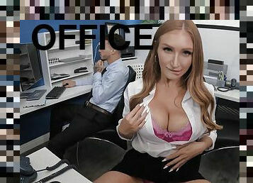 Hot secretary Skylar Snow gets fucked by a coworker in the office