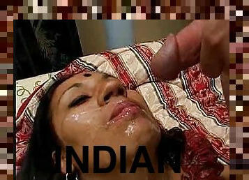 Horny Indian Chick Get Her Face Covered With Cum After A Hardcore Fuck