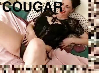 Brunette Cougar Kissing and Deepthroating Cock for Facial in POV