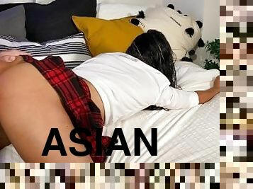 Slutty Asian School Girl Gets Fucked into Quivering Orgasm AmyGabe