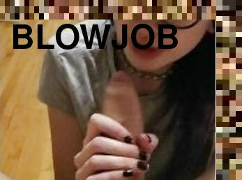 Emo Teen Gives Blowjob
