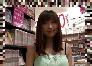 Nasty Asian girl Yukiko Suoh gets fucked in the record store