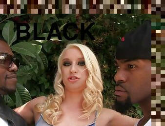 Nasty Blonde Gets Hardcore Interracial Sex With Two Black Buddies