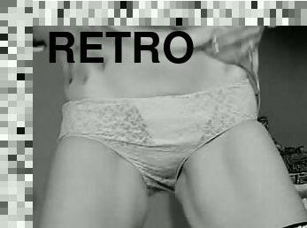 Gorgeous Greta Nelson Takes Off Her Panties In a Hot Retro Striptease