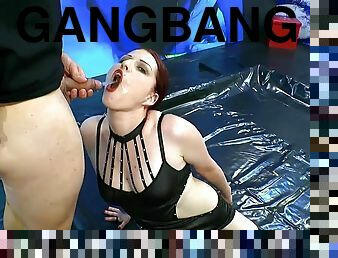 Filthy bukkake pissing gangbang video