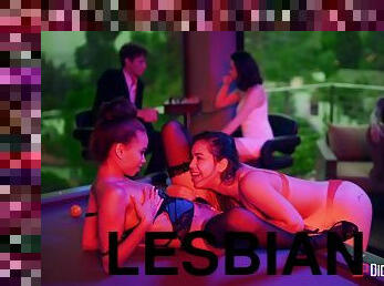 Naughty bimbo Alina Lopez incredible lesbian sex scene