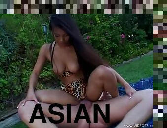 Lucy Thai Getting Her Exotic Asian Pussy Fucked Outdoors