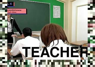 JAV Hot teacher upskirt sex lesson