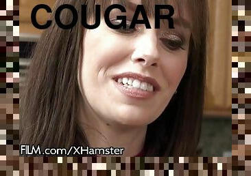 Horny cougar caught squirting by young music teacher