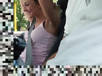 teen with natural tits rides cock car fucking hardcore