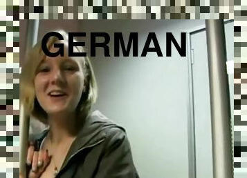 Cute Blonde German Amateur Blowjob In Train