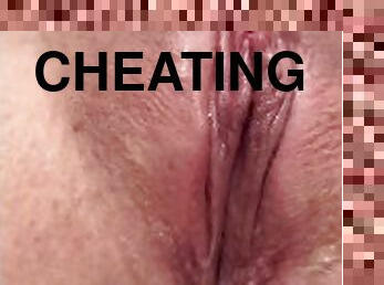 Up Close! Pussy Eating, Cheating MILF Pussy!
