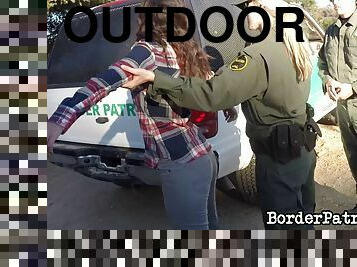 Latina sluts deepthroating the border patrol man and fucking him