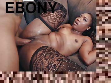 Lewd ebony plumper incredible sex clip