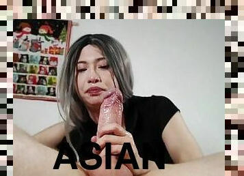 asiatique, amateur, babes, fellation, énorme-bite, interracial, maison, fellation-profonde, couple, boules