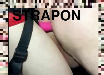 strapon, amatør, anal, leke, femdom, penetrering