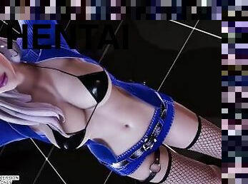 [MMD] AOA - Bing Bing Ahri Evelynn Seraphine Hot Kpop Dance League Of Legends Hentai