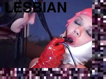 חתיכות, מציצה, לסבית-lesbian, צעצוע, פטיש, מין-בלבוש-מלא, עור