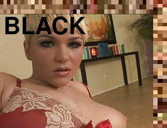 With a fat black cock in her ass this white girl loses her mind