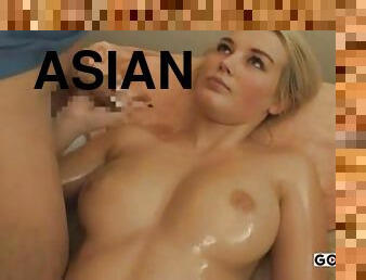 asiatique, gros-nichons, interracial, japonais, massage, ejaculation-interne, blonde, naturel, belle, seins
