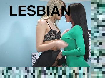 Kerena James and her sexy friend in their first lesbian adventure
