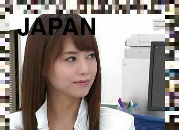 Cute Japanese office girl fucks just about everyone