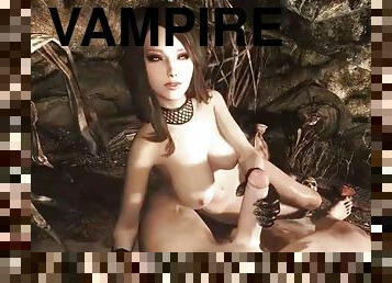 Vampire girl captures a guy